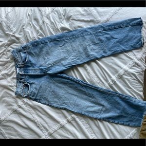 Zara cropped high waisted jeans